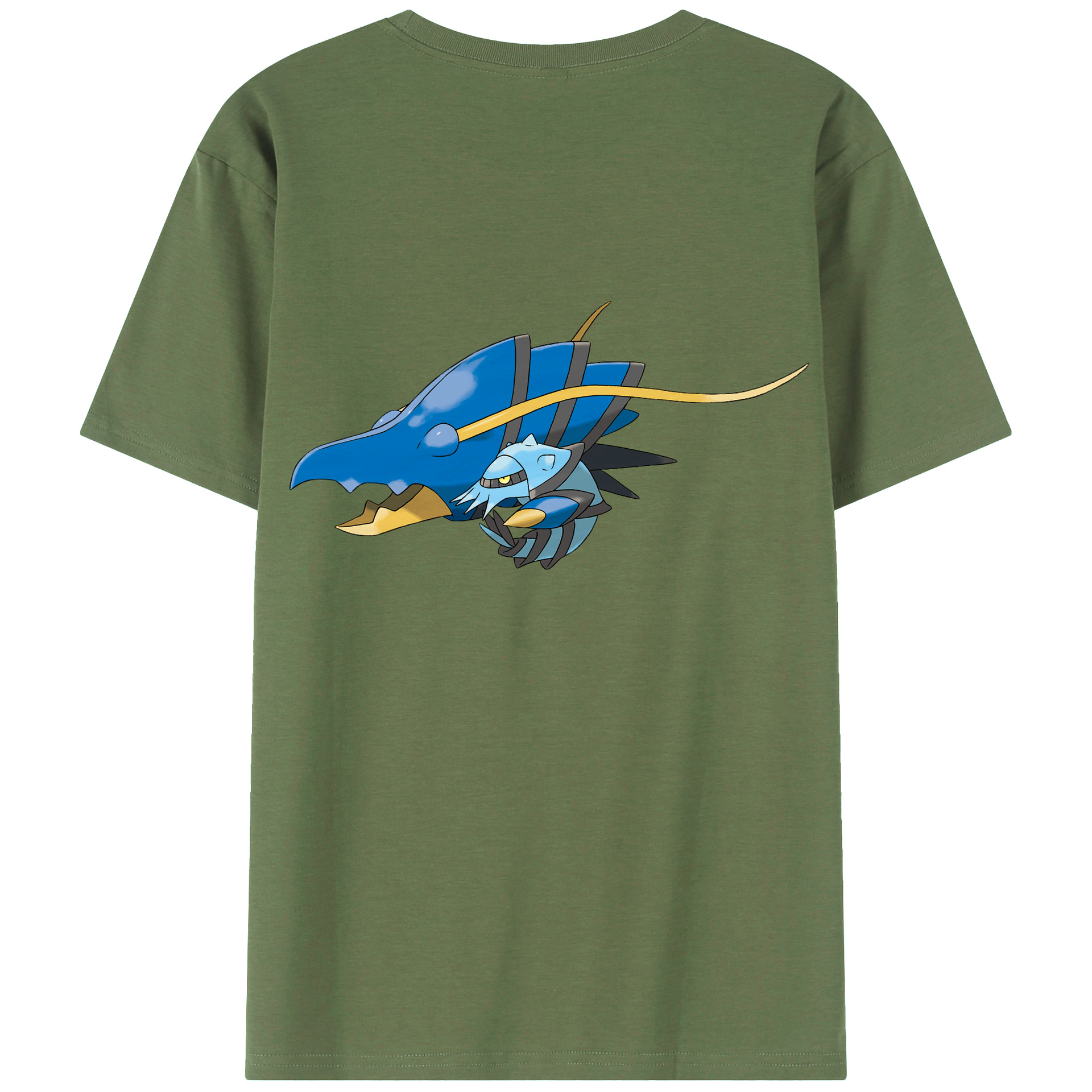 （画像用） ポケットモンスター Pokémon 綿100％ メンズ半袖Tシャツ（バックプリント） 通気性